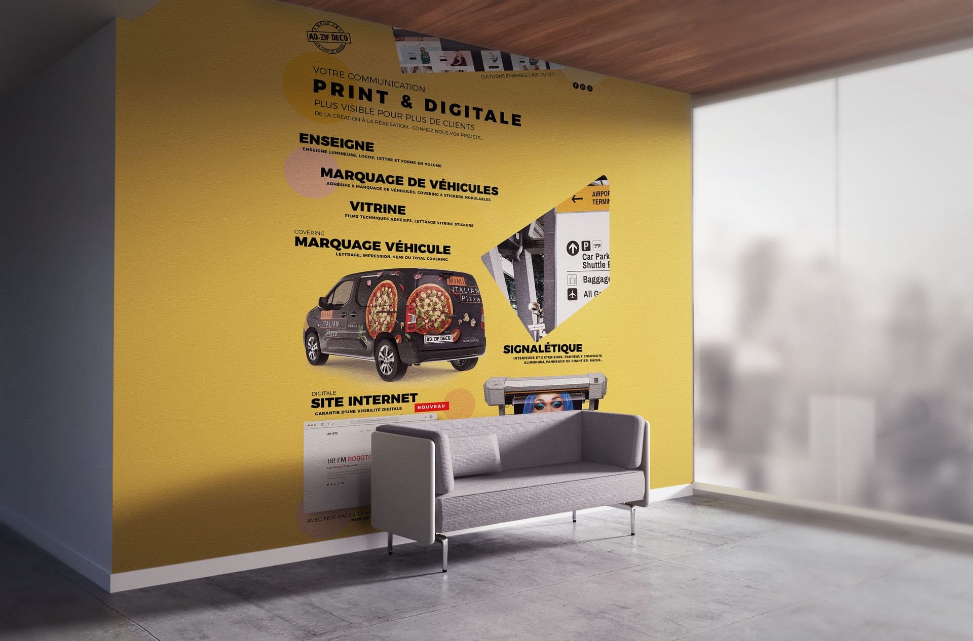 Impression grand format affiche intérieure Grenoble