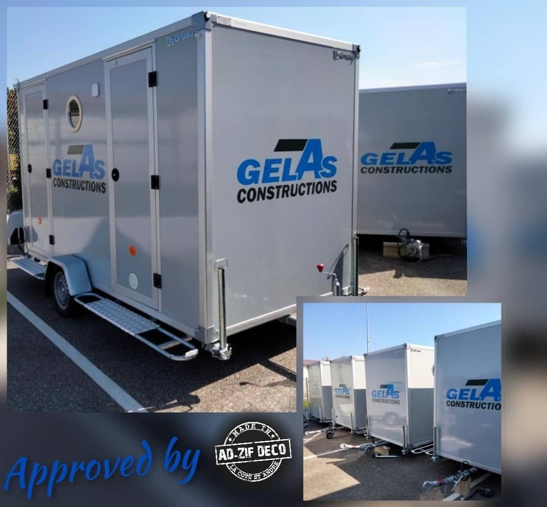 Lettrage publicitaire véhicule Gelas Voiron